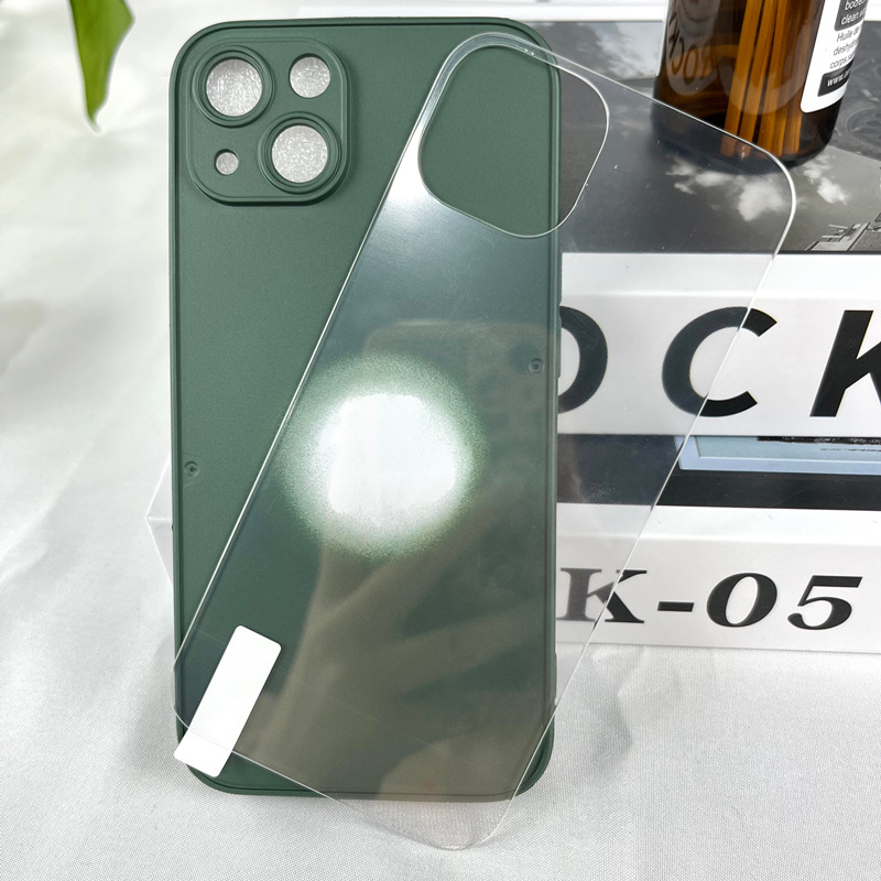 Geeignet für Apple 15pro metallic farbe glas fall material iPhone 14promax gerade rand feine loch_voghion.com