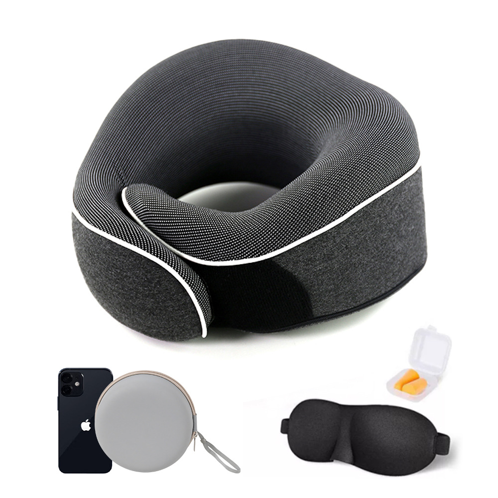 Ventas transfronterizas calientes almohada de memoria espacial almohada de cuello almohada caja de almacenamiento almohada de memoria almohada de algodón de rebote lento almohada de tipo u