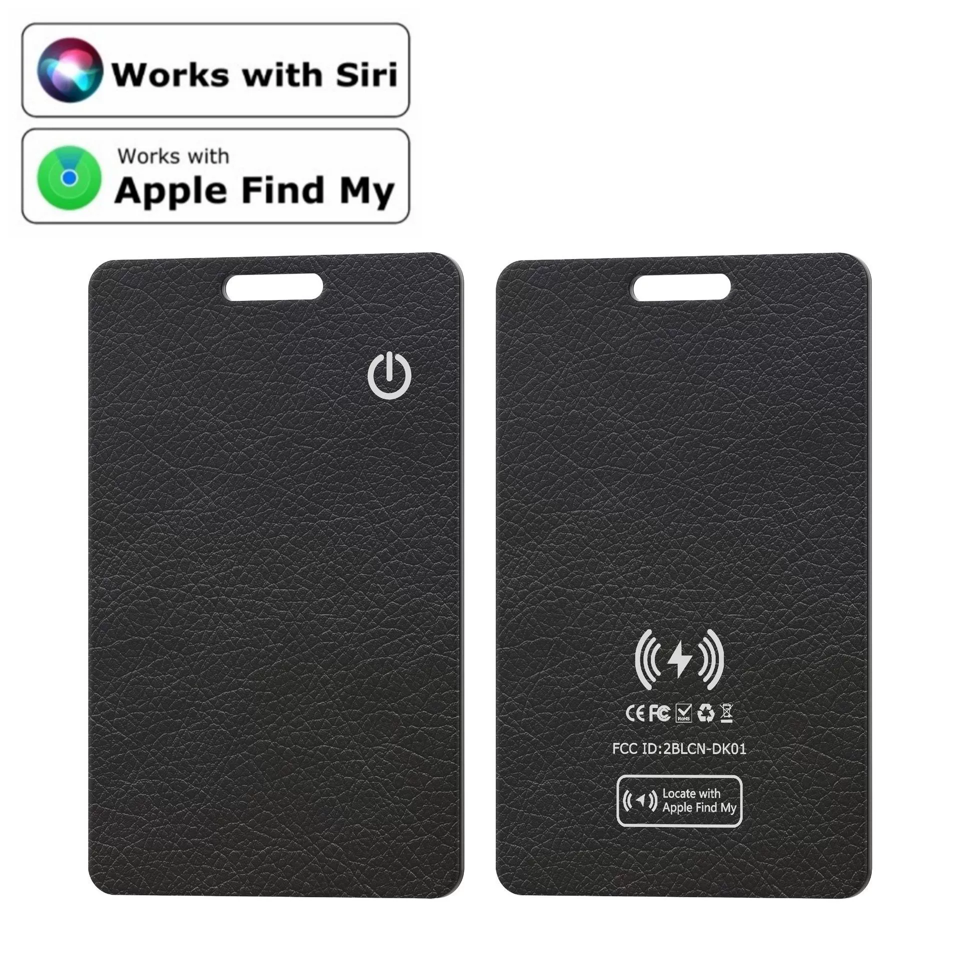 Findmy подходит для Apple Airtag Locator, ультратонкий кошелек для карт беспроводной зарядки, кожаная текстура, локатор устройства с защитой от потери