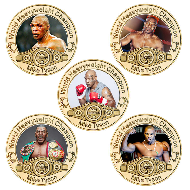 World boxing Emperor Tyson commemorative coin gold gold plated die casting badge collection medal commemorative gift World boxing Emperor Tyson commemorative coin gold gold plated die casting badge collection medal commemorative gift