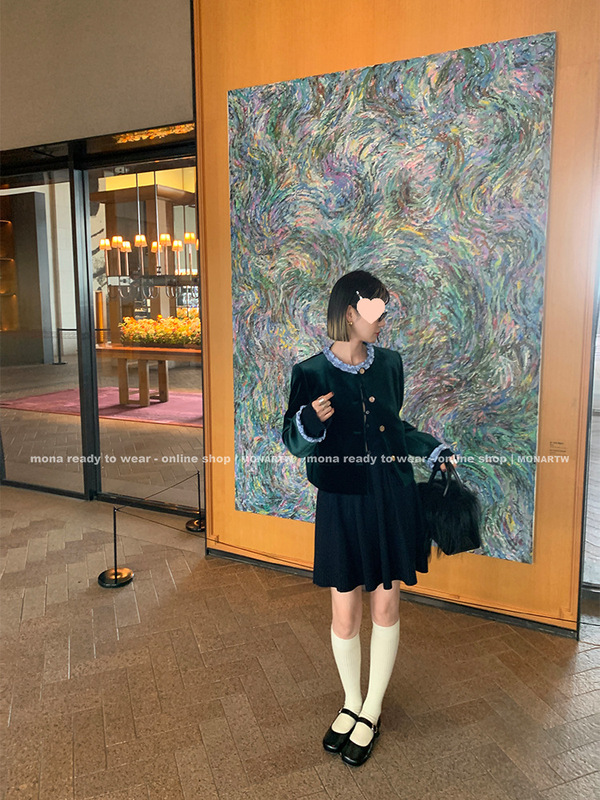 MONA 时尚上衣外套 中腰短裤木耳边长裤女套装小个子2025早秋新款|undefined
