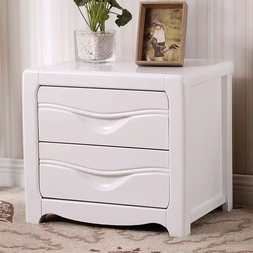 Solid Wood Bedside Table Economic Modern Minimalist Smiling Direct Sale Thickened Version Dorm Bedroom Home Storage Cabinet