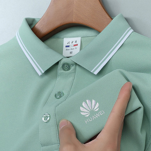 Custom Short-Sleeve Polo Shirts with Logo Printing for Work Uniforms, Corporate Culture, Advertising Shirts, and Company Branded Apparel