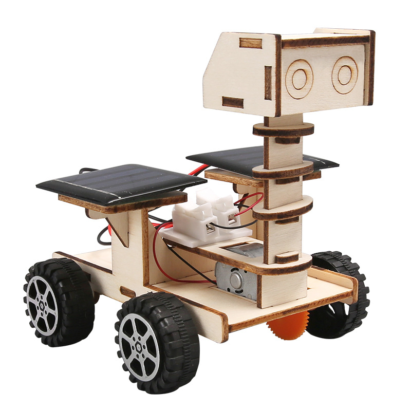 Experimento científico DIY solar lunar rover lunar explorador marciano ciencia y educación de vanguardia niños tecnología hecha a mano pequeña producción
