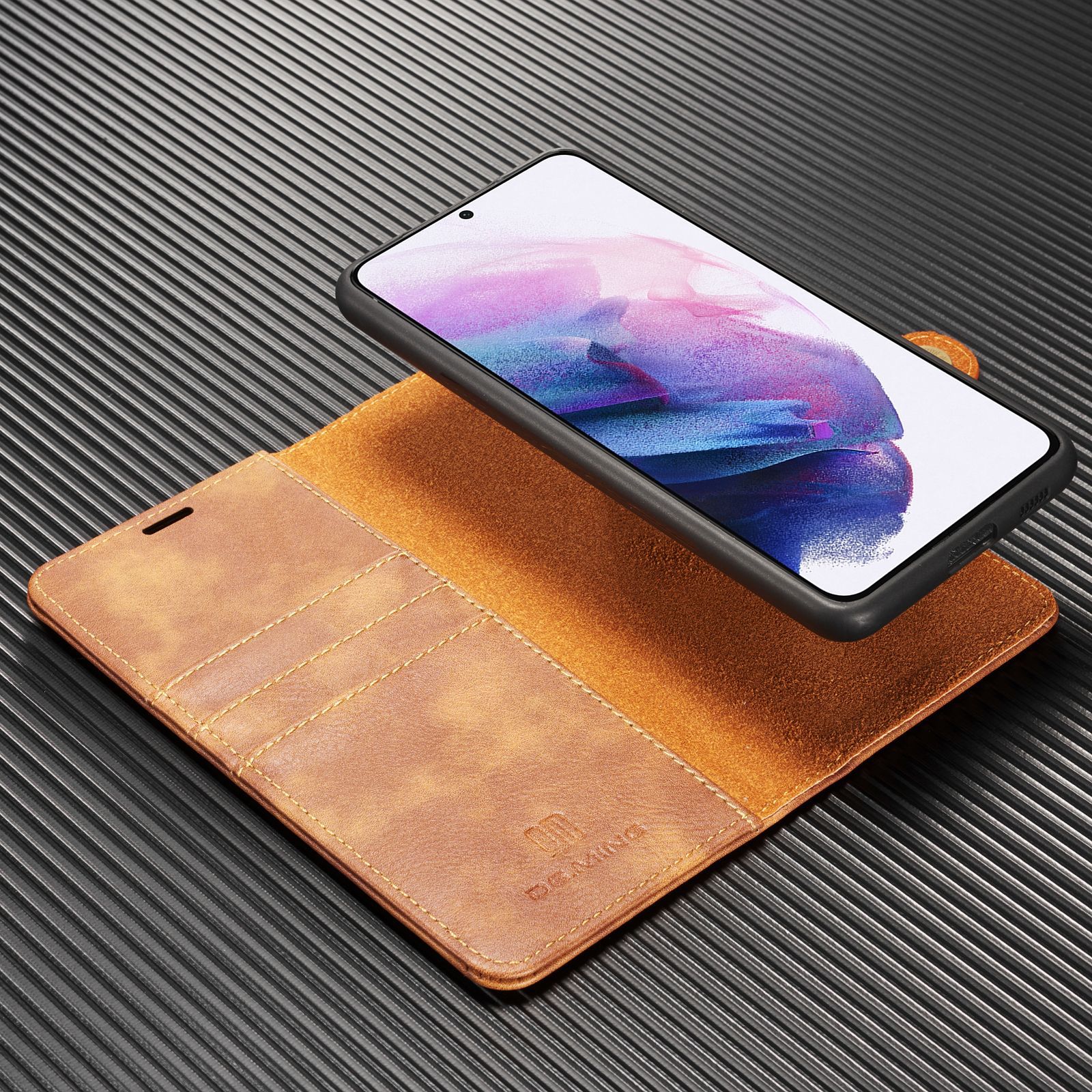 För Samsung S21 +/S21 Ultra/S21 FE delat mobiltelefonfodral i läder, S23 två-i-ett magnetiskt sugkraftsskyddande fodral_voghion.com