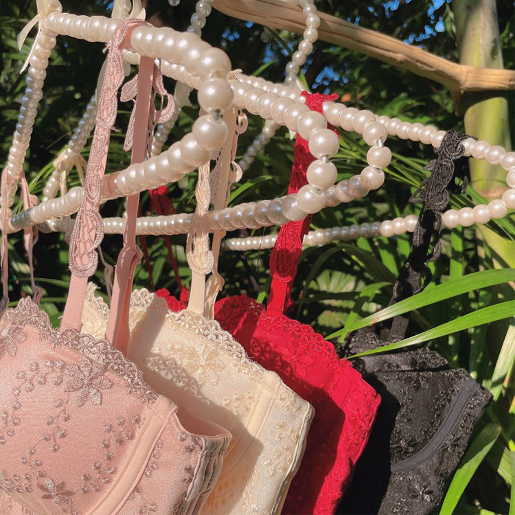 6790 ropa interior de boda push up mama colección anti-flacidez sujetador rojo traje inalámbrico pequeño pecho sujetador grande