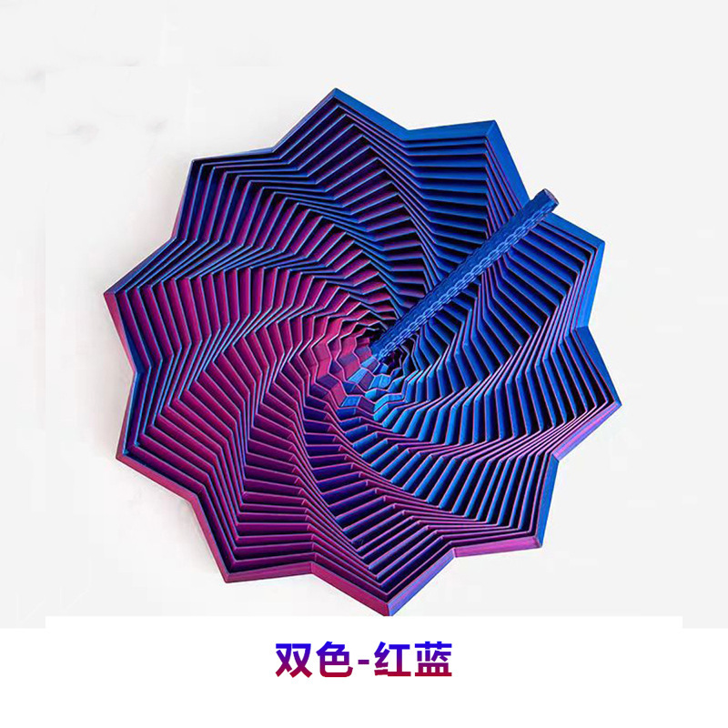 3d打印萝卜塔多边形螺旋塔带操作把手视错觉玩具跨境创意解压玩具|undefined
