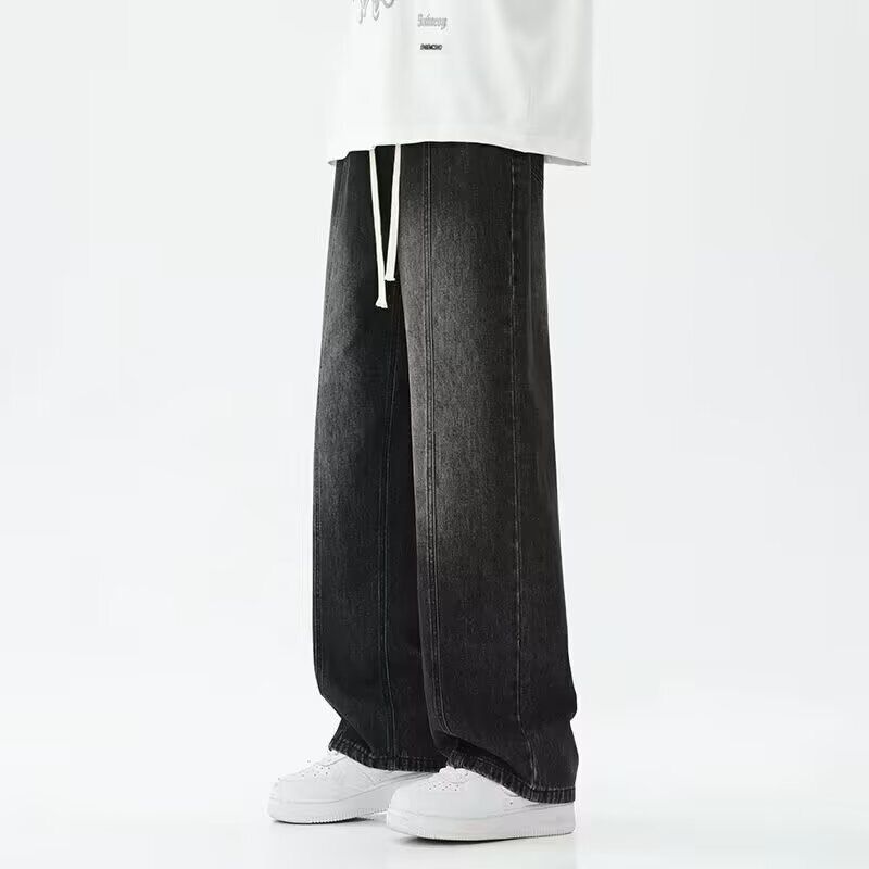 Straight-Leg Jeans for Men 2025 New Spring and Autumn Trendy Brand Wide-Leg American High Street Retro Youth Casual Pants Straight-Leg Jeans for Men 2025 New Spring and Autumn Trendy Brand Wide-Leg American High Street Retro Youth Casual Pants