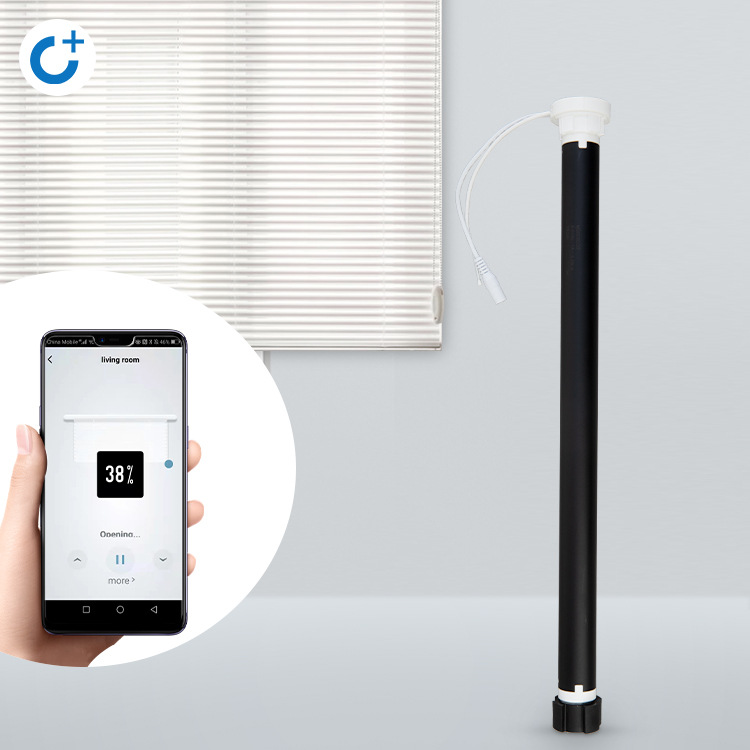 Cortina de control remoto WIFI motor tubular cortina de apertura y cierre de oficina cortina ciega veneciana graffiti Motor de cortina eléctrica inteligente