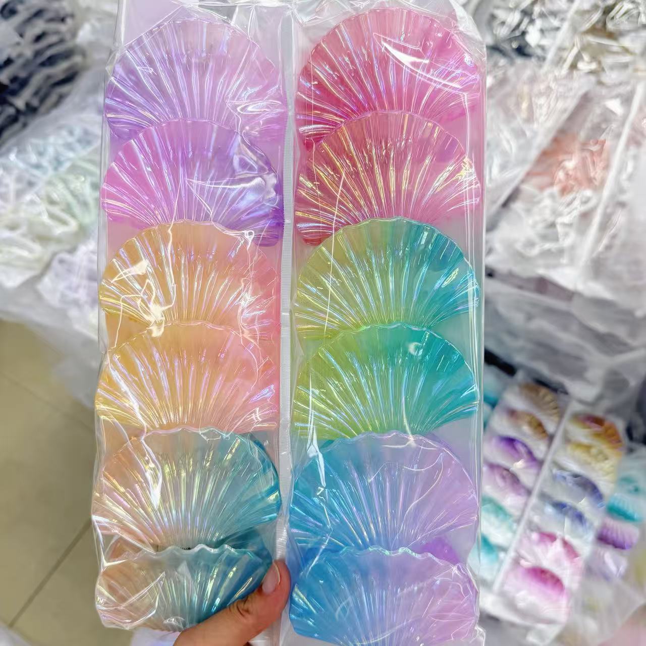 Europa y los Estados Unidos explotaron 8CM huevo flores clip de cabello de alta calidad para mujeres agarrar el cabello de tiburón color caramelo transfronterizo agarrar clip de cabello