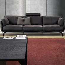 北欧真皮沙发皮沙发123组合客厅意式极简整装小户型皮艺沙发定做