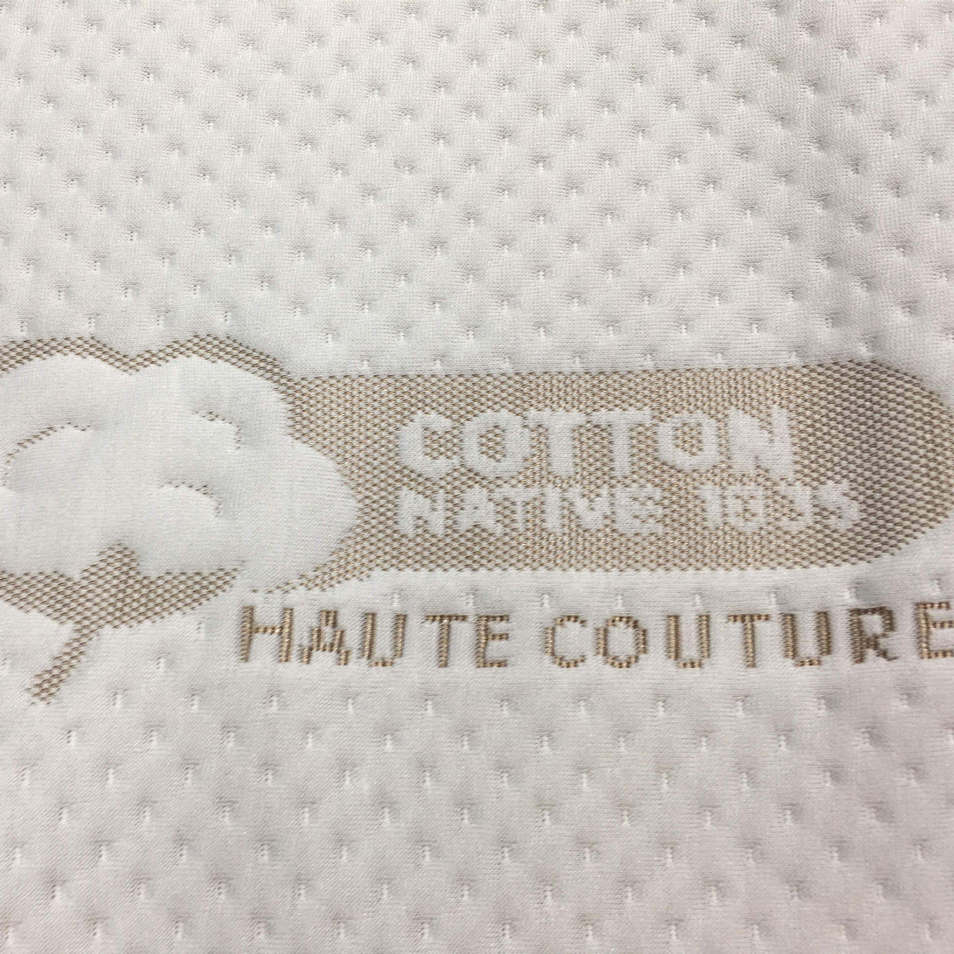 300 gramos de algodón tela de colchón tejido Jacquard redondo blanco tela de colchón transpirable image 6