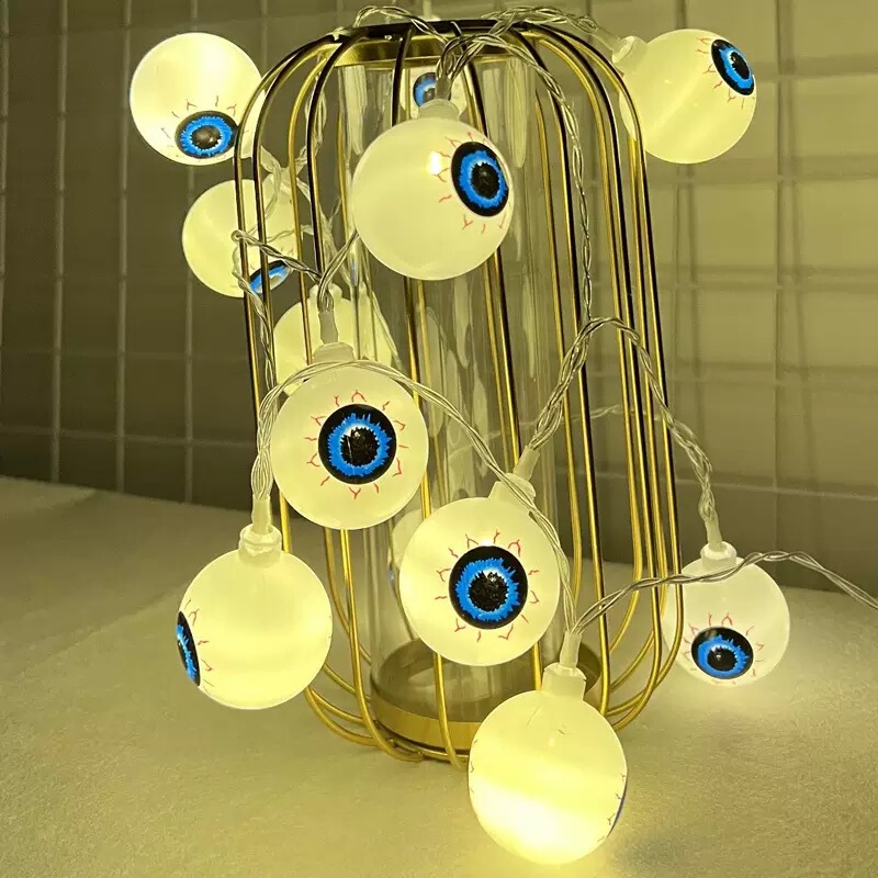 クロスボーダーハロウィン LED パンプキンゴースト目玉ライトストリングソーラーストリングライトゴーストフェスティバルアレンジメント雰囲気装飾ライト|undefined