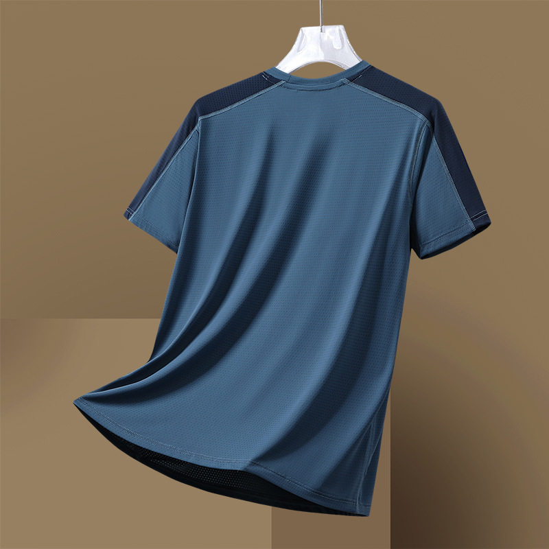 Ice Silk Outdoor Quick Dry Women's Short Sleeve T-Shirt Summer Sports Casual Ice Feeling Breathable Thin Men's Running Fitness Wear 