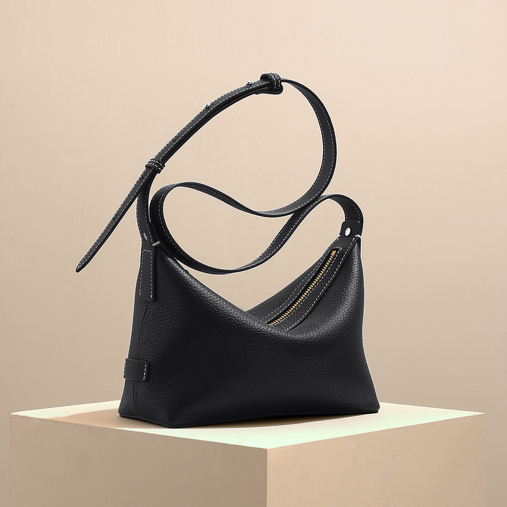 New Export Style Women's Genuine Top Grain Leather Crossbody Bag, Luxury Commuter Shoulder Bag & Underarm Bag - Thumbnail 3