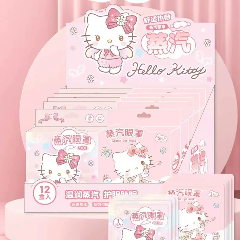 Маска для сна Sanrio Steam, собачка с большими ушами, снимает усталость глаз, забавная мультяшная маска для отдыха