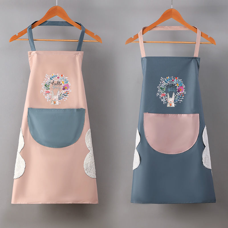 Zs delantal cocina hogar a prueba de aceite e impermeable estilo japonés coreano moda linda cocina cintura tareas del hogar trabajo de pareja