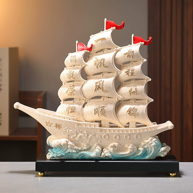 Новый китайский стиль плавно плавает на парусной лодке