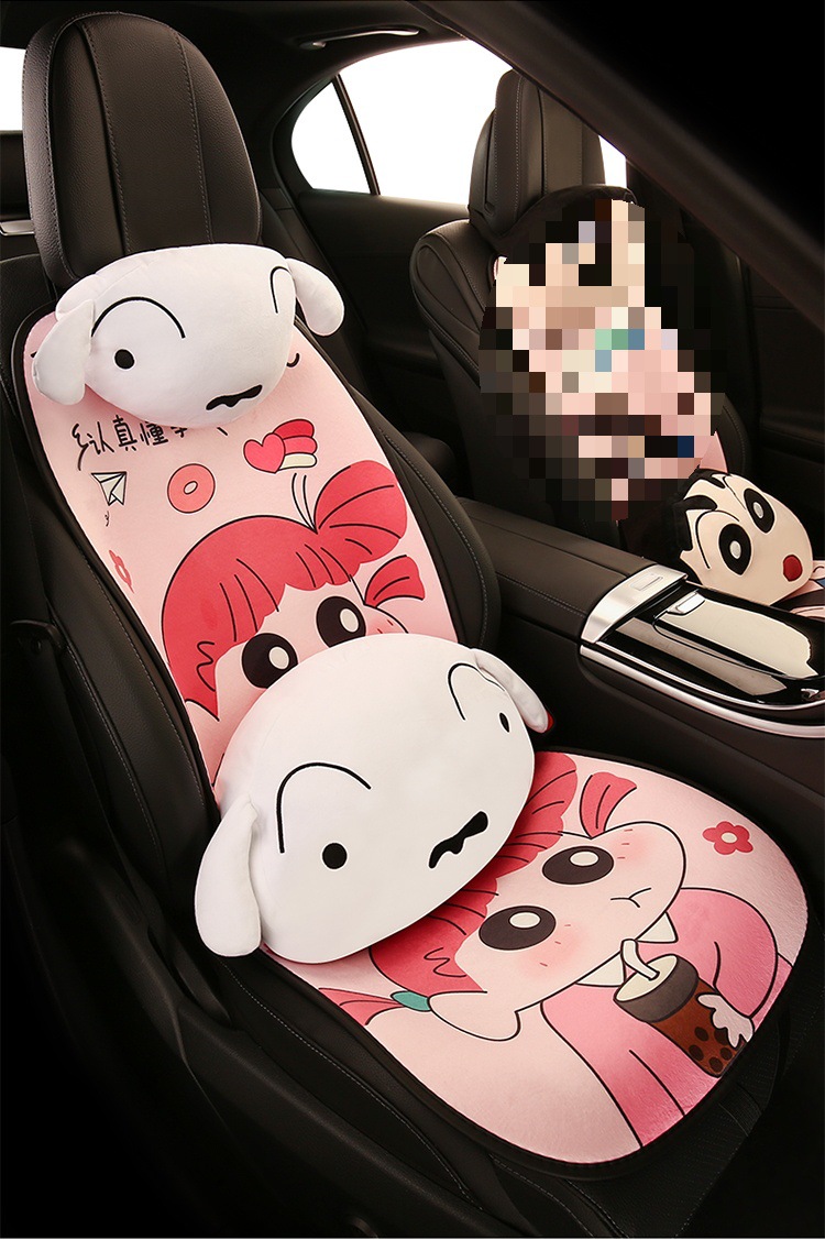 Car seat cushion winter short plush seat cushion half package warm seat cover girls autumn and winter car wool cushion heating only
