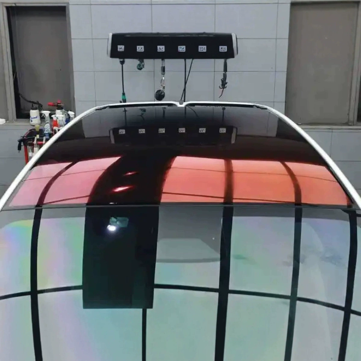 Солнцезащитный теплоизоляционный фильм синий серебро HD