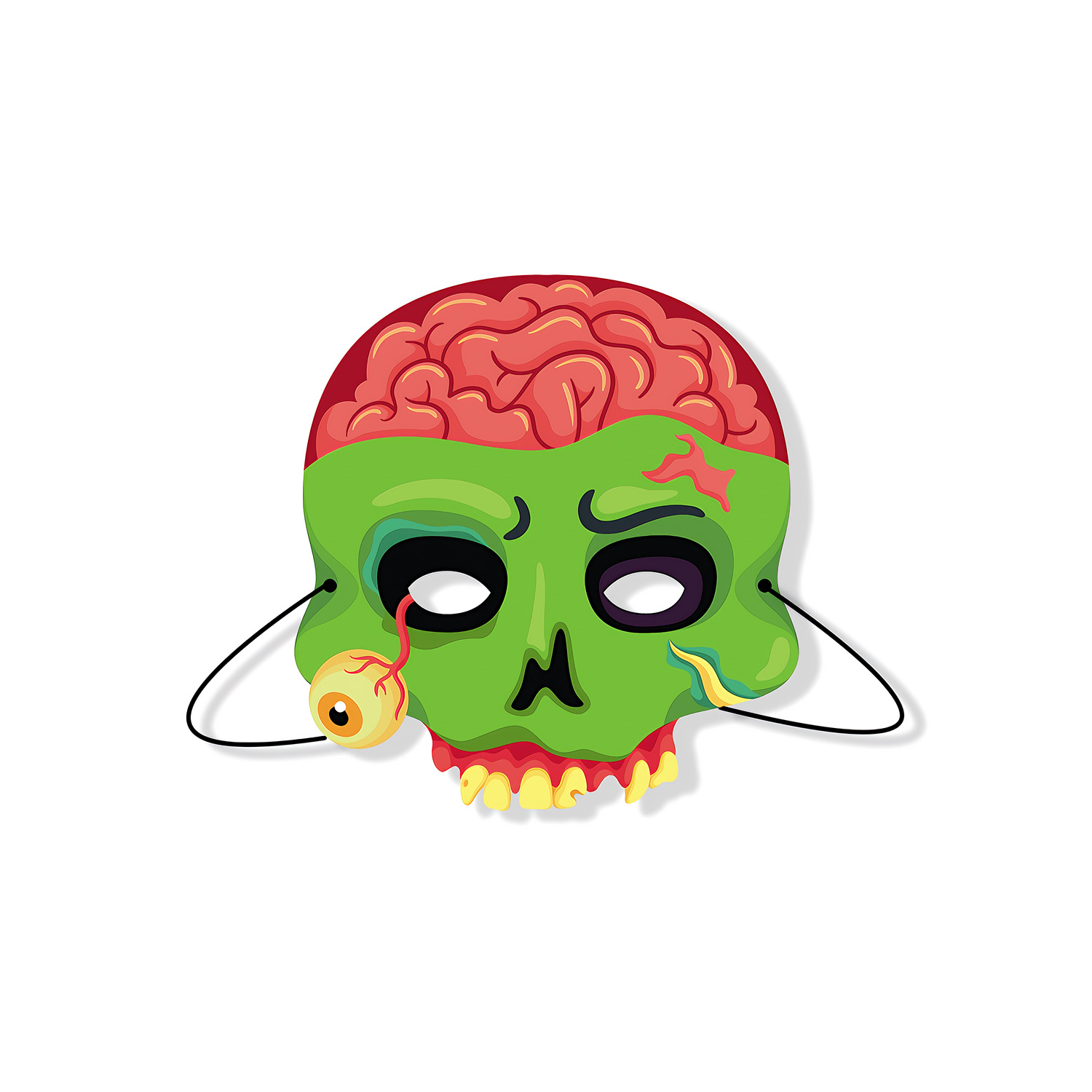 Halloween blanco máscara de cartón kindergarten hecho a mano DIY material creativo dibujos animados niños mascarada apoyos