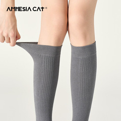 襪子女百搭白色純色過膝小腿襪堆堆襪純色春夏壓力長筒襪日系春秋