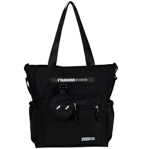 Unisex 2024 New Trend Large Capacity Tote Bag for University Students, Suitable for Both Men and Women, Featuring Single Shoulder and Crossbody Options