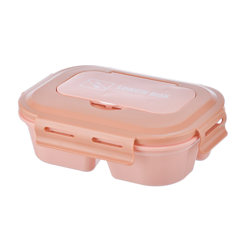 Lonchera de tres compartimentos famosa en Internet, portátil y apta para microondas, ideal para estudiantes y trabajadores de oficina, fresca y elegante.