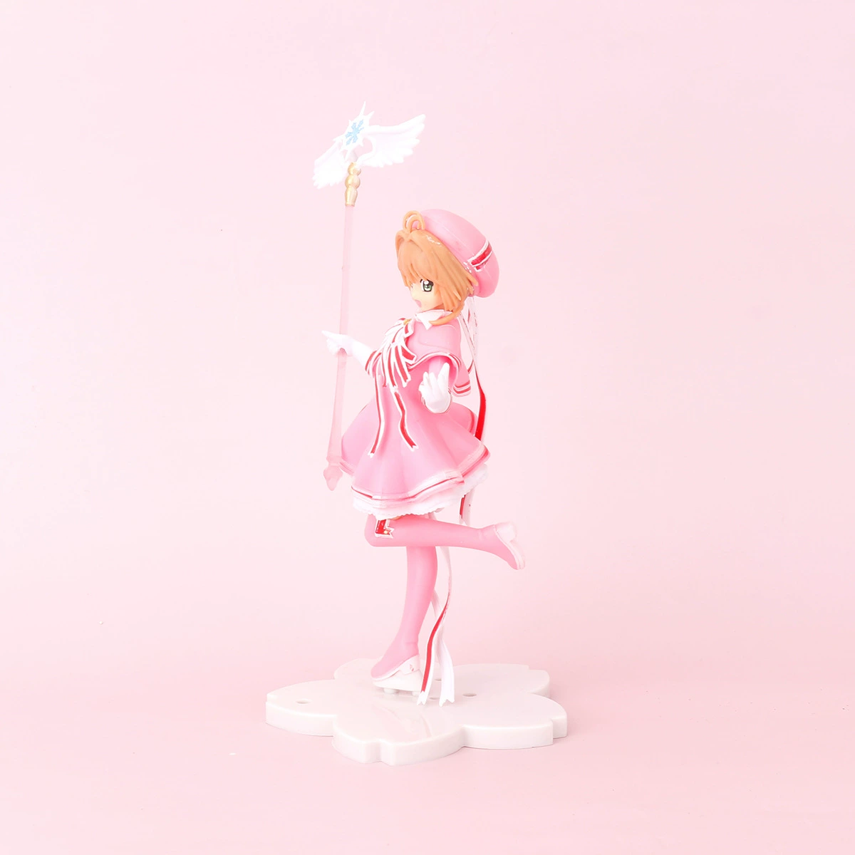 Фигурка аниме-магическая девочка, ручная работа Sakura, качающийся посох, коллекционная, 0.08 кг