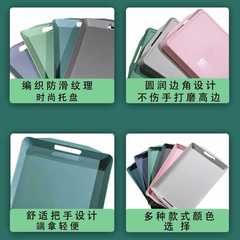 批發塑料托盤長方形快餐盤食堂酒店上菜托盤商用餐廳防滑雙耳