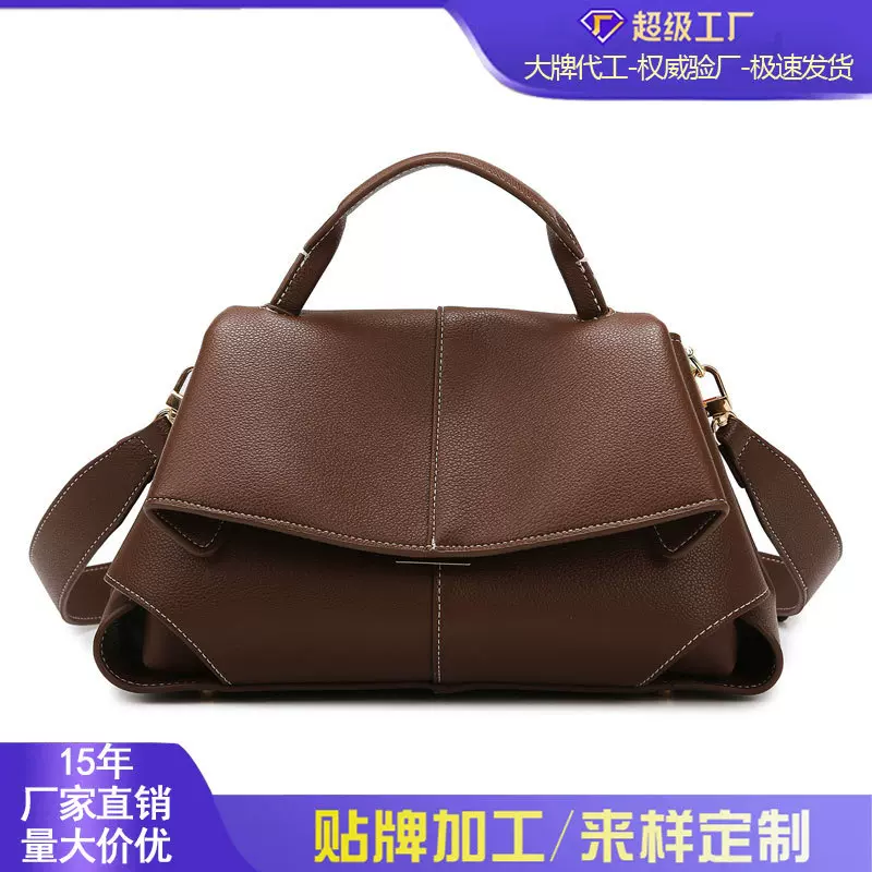 跨境手提包新款小众女包时尚高级感百搭斜挎包软皮休闲单肩包包女