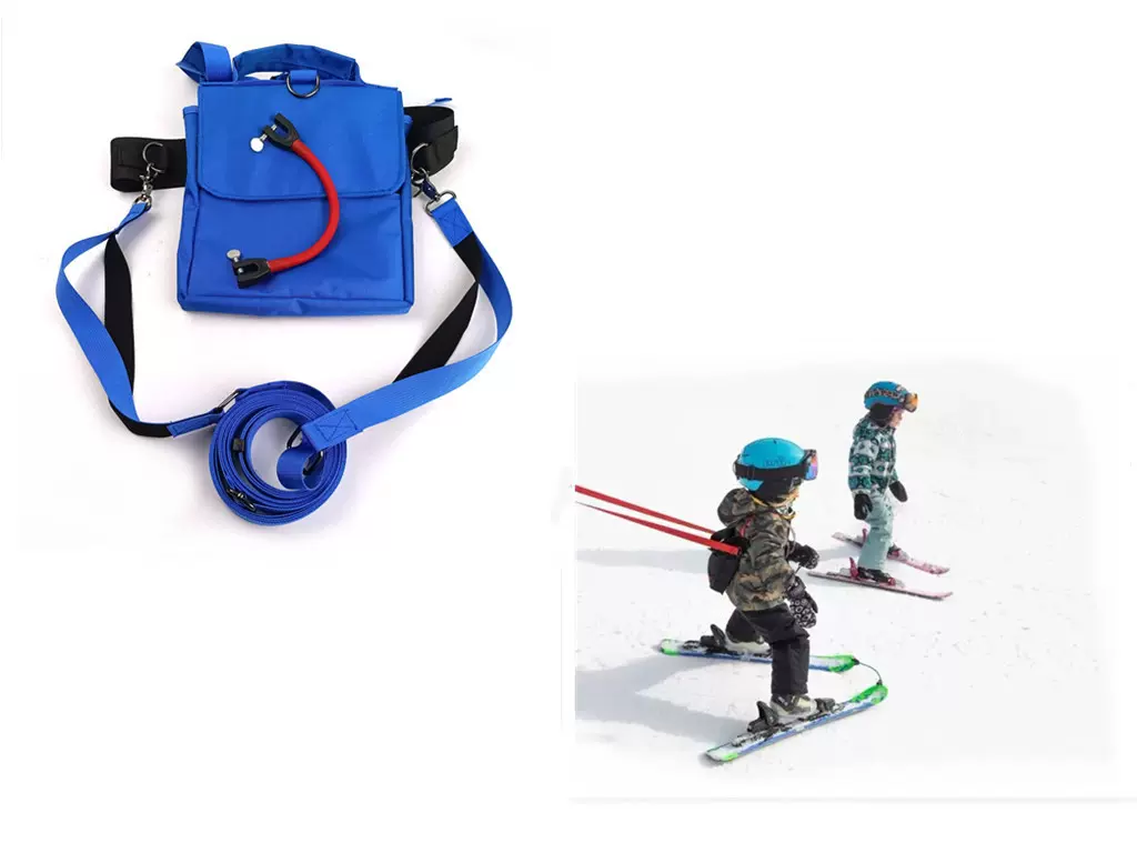 滑雪板连接器收纳包儿童滑雪训练带滑雪牵引带安全辅助训练器背带