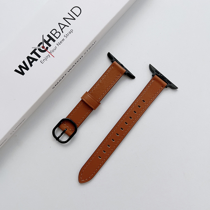 Adecuado para iwatch7 Apple Correa pequeña cintura applewatch654321 generación se correa de cuero para niñas delgada