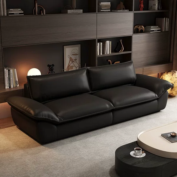 Simple modern sailing-style sofa for small living rooms, black office single/double/three-person rest area, reception and sales office sofa