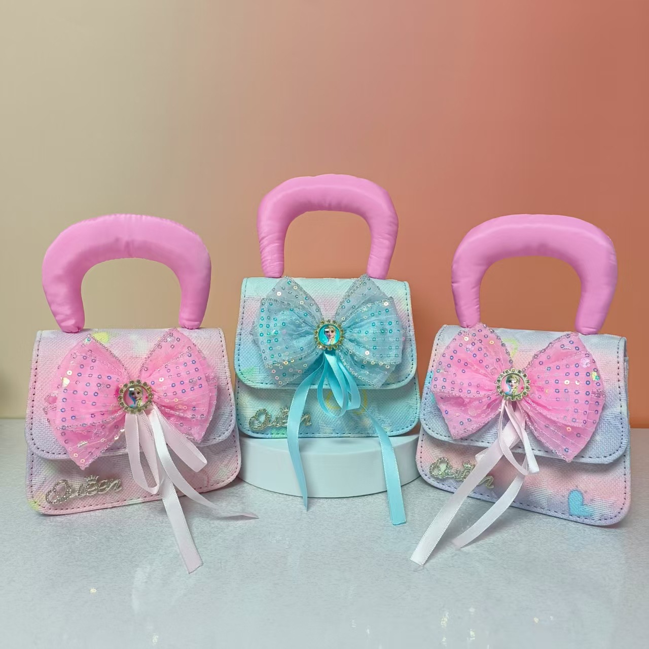 Bolso de princesa portátil de perlas, arco de encaje, bolso de hombro, bolso de cadena, bolso de cambio de Año Nuevo.