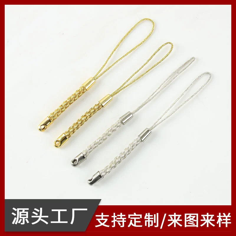 Оптовая продажа золотой шелк серебро Мобильный телефон Веревка DIY ювелирные аксессуары Тканые кукурузные шелковые шнурки для мобильного телефона наручная веревка