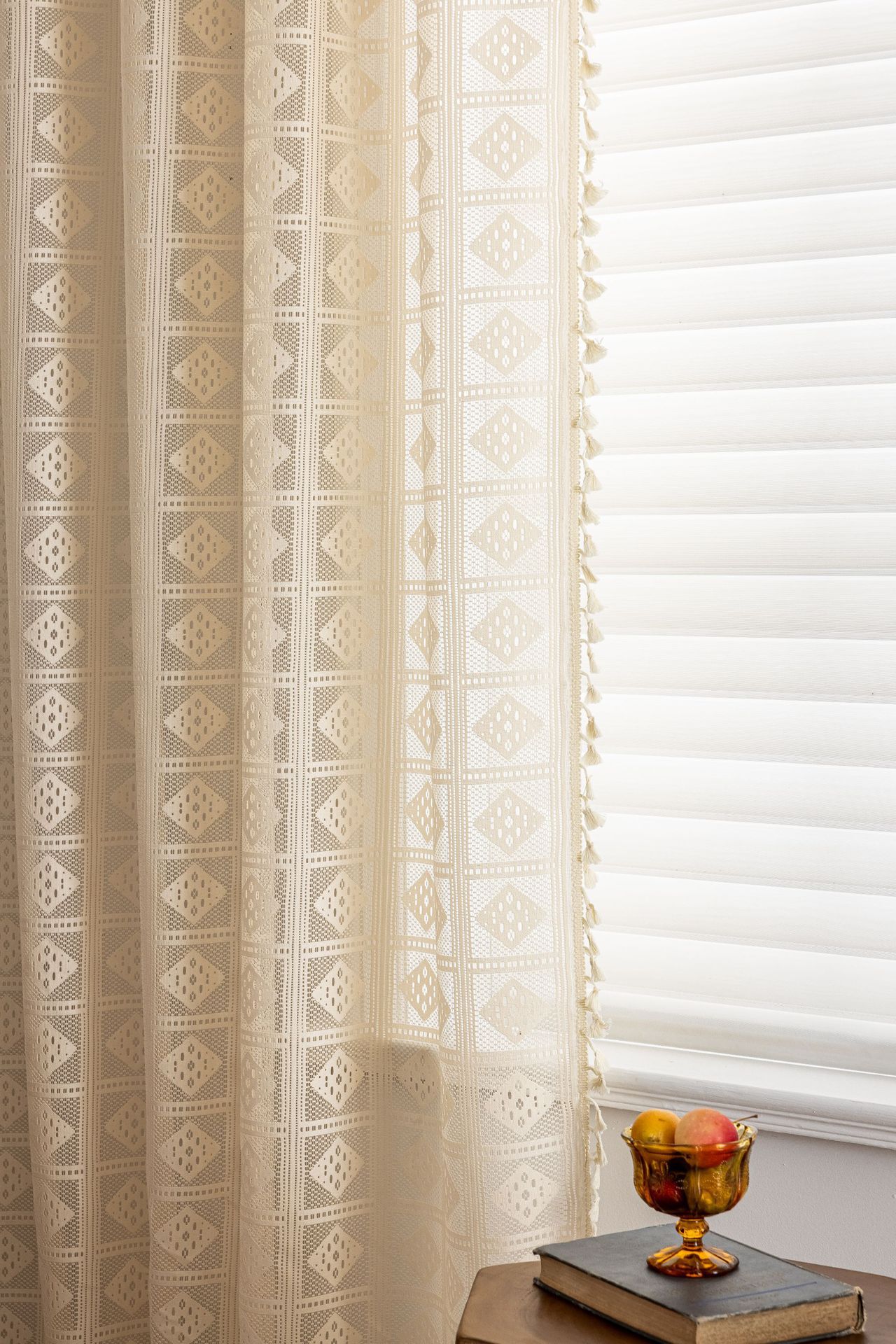 Lace Sheer Curtains Bohemian Window Fabric For Home Decoration_voghion.com