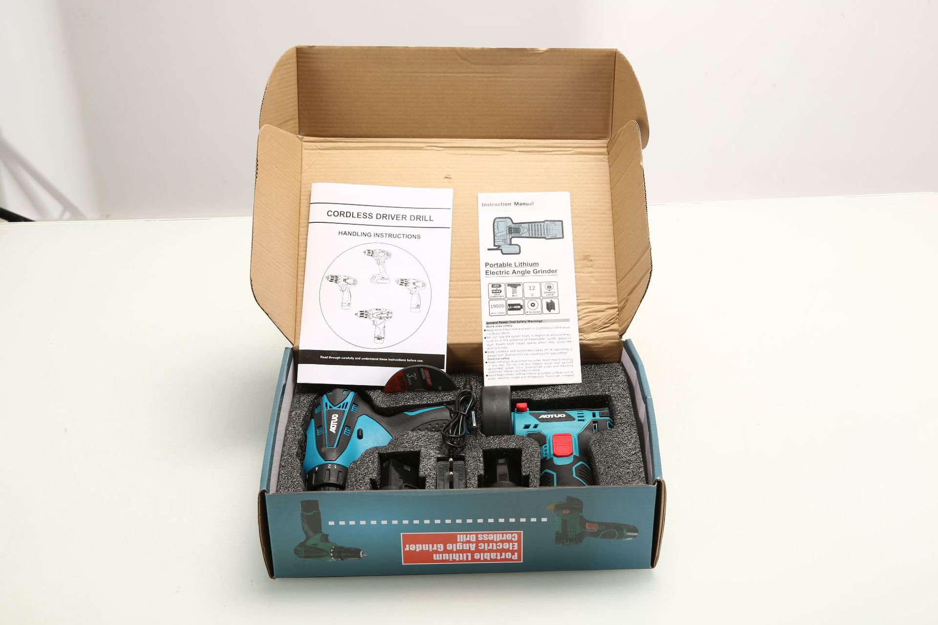 3 pulgadas molino de ángulo de litio conjunto de taladro de mano mini multifunción cortador de mano 12V pulido recargable