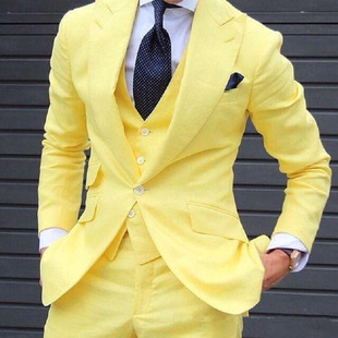 European and American Foreign Trade Men's Suit Three-piece Repair Wedding Best Man and Groom Trade Suit Men's Suit