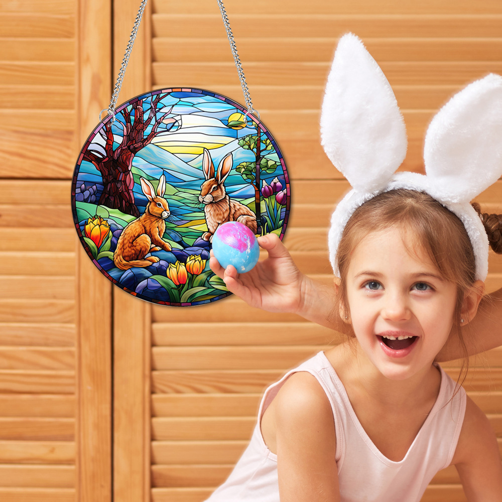 95g Weight pendant Home Textiles & Decor Type Acrylic Material Easter Festival Rabbit Pattern Casual, Elegant, Classical Style Easter Casual Elegant Classical Rabbit Arylic Party Supplies Decorations 73