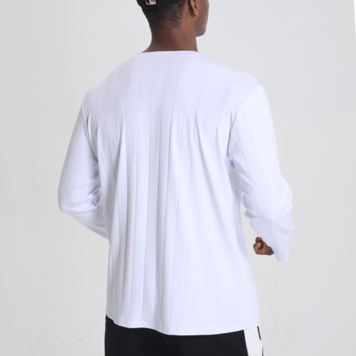 New casual quick-dry sports t-shirt for men, long sleeve, loose and breathable, running training sportswear top