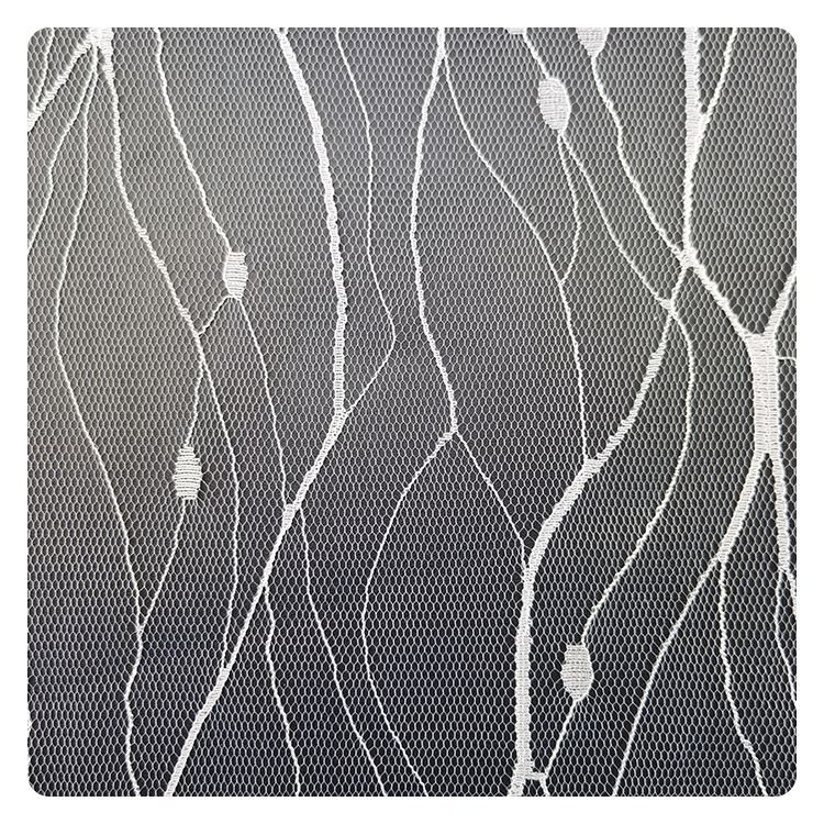 锦纶闪电网 尼龙软纱刺绣底网面料 现货供应