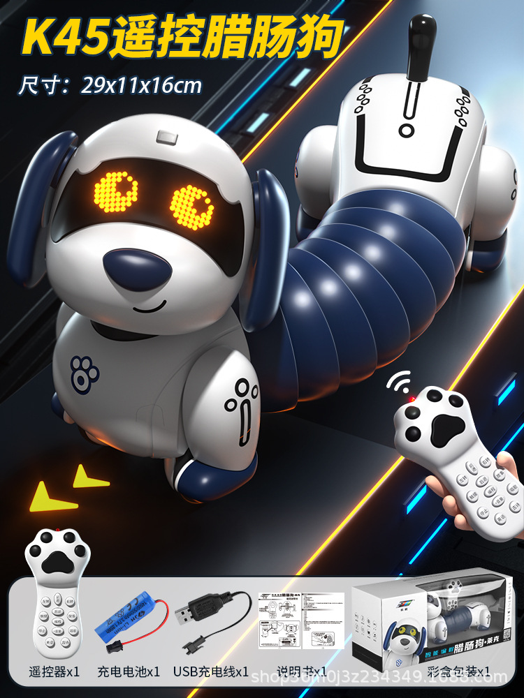 LeNeng niños programación inteligente eléctrica tactile robot juguete perro puede caminar y bailar simulación de perro mecánico perro