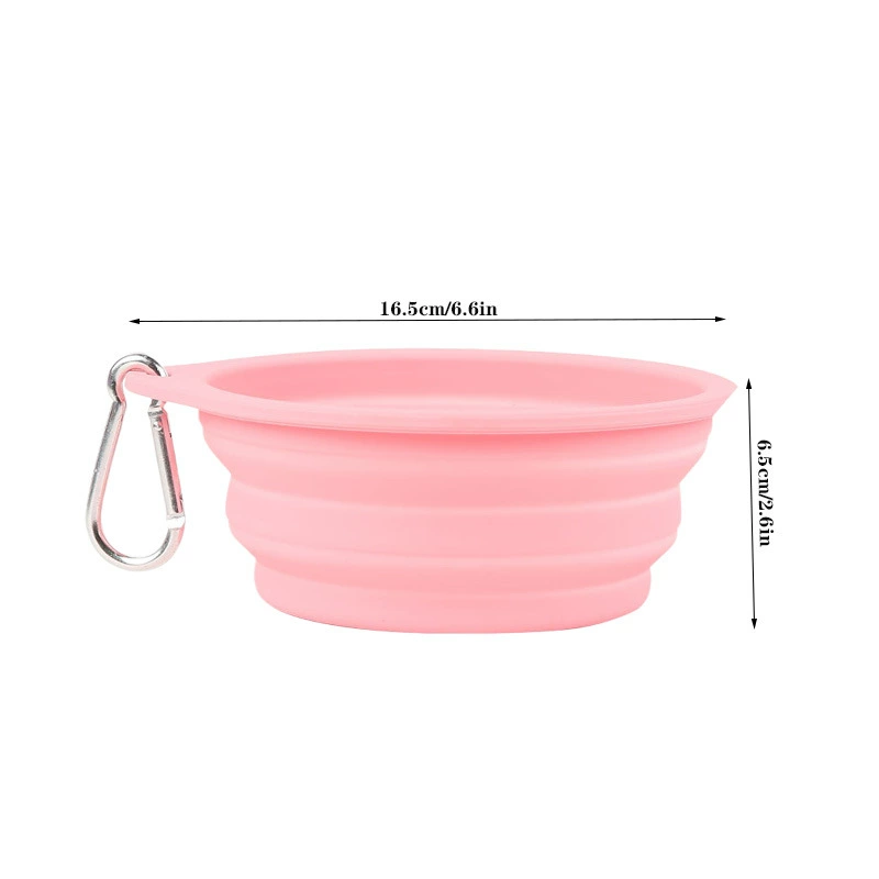 Новая уличная Складная миска для собак, силиконовая миска для домашних животных, миска для питья и еды двойного назначения, портативная миска для собак