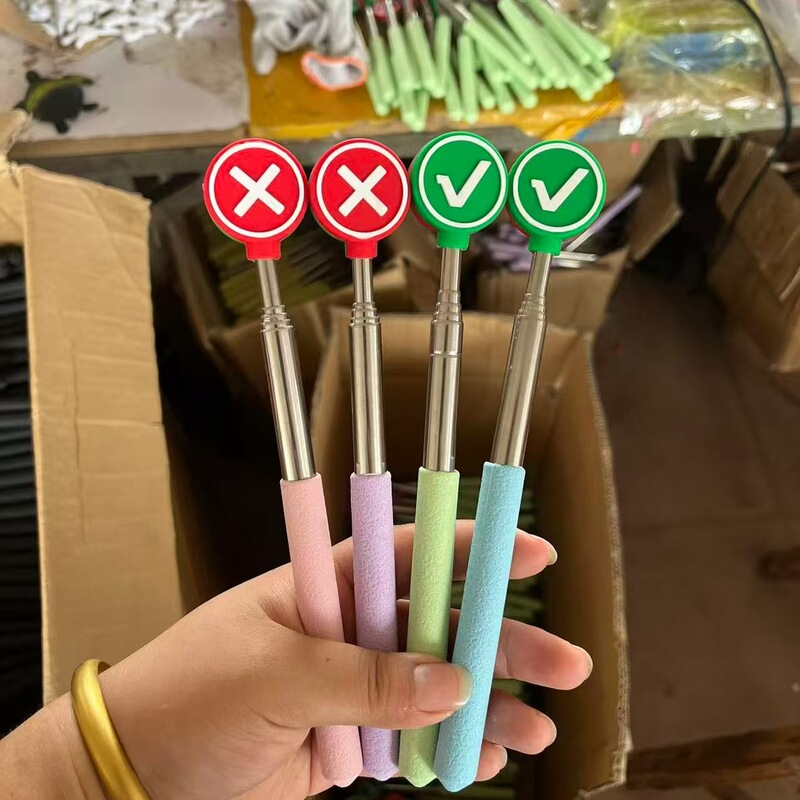 New model of retractable reading pointer, soft rubber pointer stick, creative double-sided design finger stick, teacher's stick New model of retractable reading pointer, soft rubber pointer stick, creative double-sided design finger stick, teacher's stick