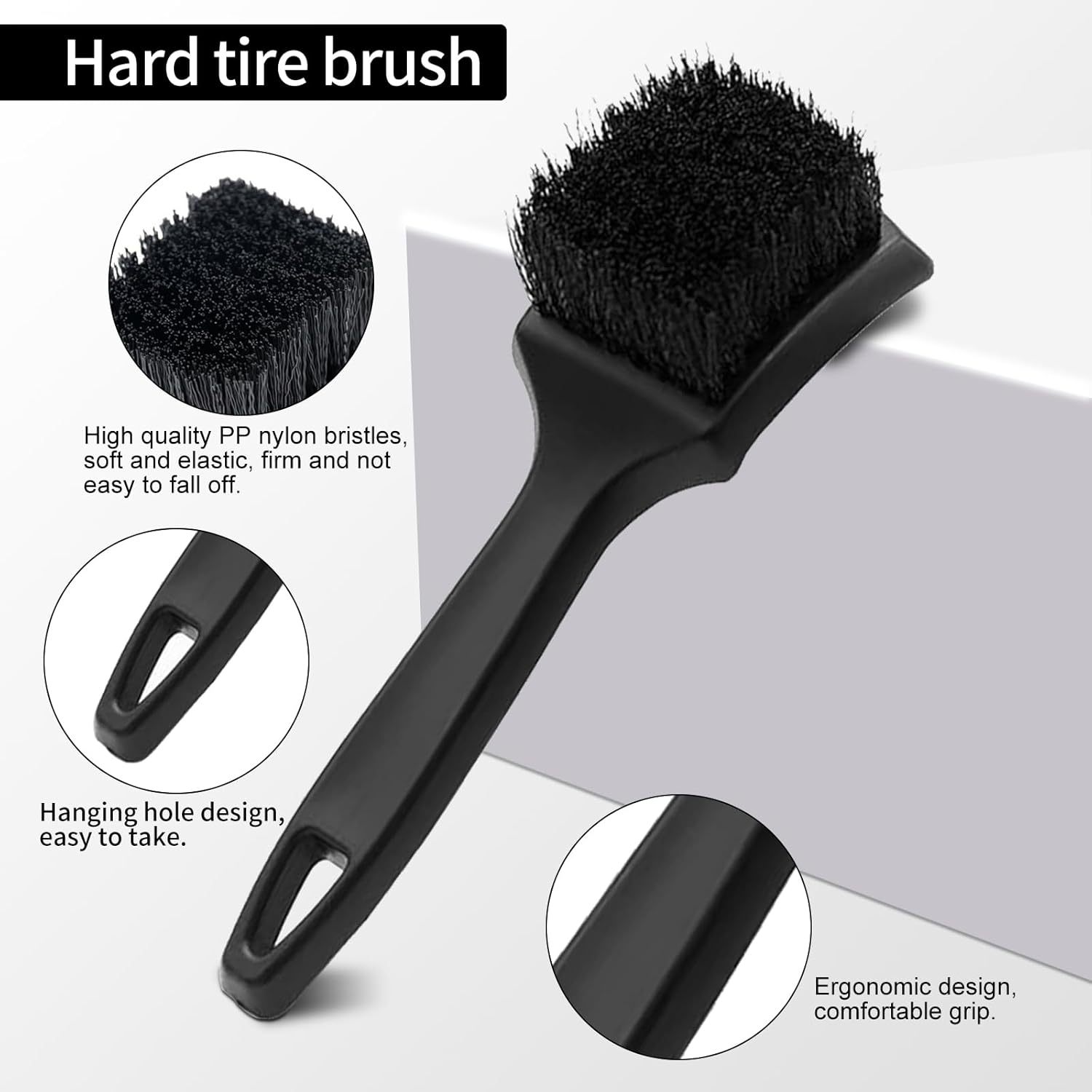 Cg Style Tire Carpet Cleaning Fabric Brush Foot Pad Brush Interior Brush Car Wheel Brush Tool