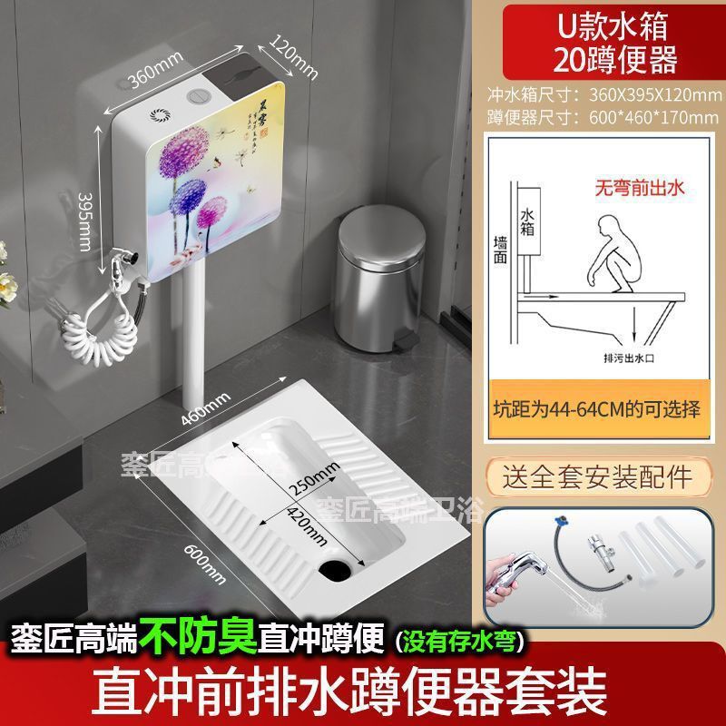 品牌蹲便器水箱卫生间后排蹲坑便池大便器蹲便器大号特大号家用|undefined