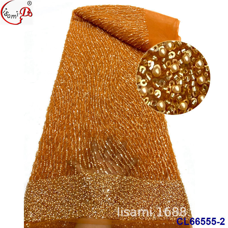 法式婚纱满版刺绣订泡珠绣蕾丝面料 bridal sequins lace fabric