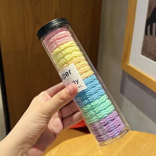 Durable seamless hair tie high elasticity wavy embossed rubber band cross-border direct supply online store gift towel loop wholesale