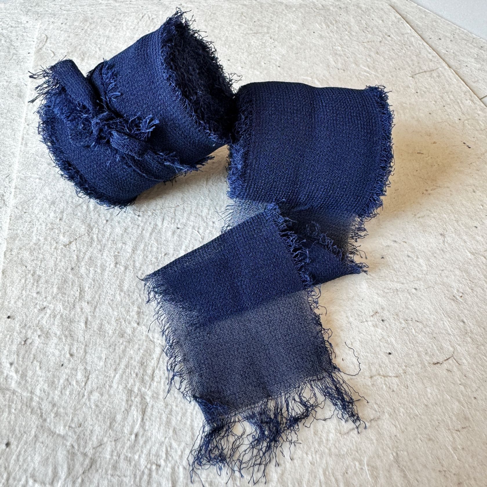 INS deshilachado gasa cinta ramo de la boda borla cinta arco decoración hilo de nieve tira de tela de seda